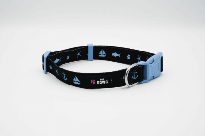 The Dowg Dog Collar (Color: Sails And Wagging Tails, size: M)