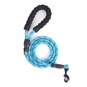 Strong Nylon Braided Dog Leash ; Pet Training Running Rope; Pet Supplies Pet Leash (Color: Blue, size: L)