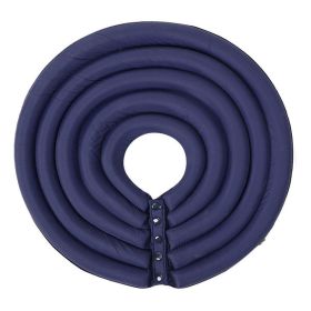 Cat Recovery Collar 8 Colors Pet Neck Cone Adjustable Easy Clean Puppy Kitty Surgery Recovery Collar Anti-bite Cone (Color: Dark Blue, size: M)