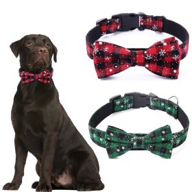 Christmas Dog Collar Snowflake Dog Collar (Color: green, size: M)