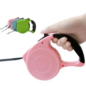 Automatic Retractable Pet Leash For Dogs & Cats; Outdoor Dog Leash (Color: pink, size: one-size)