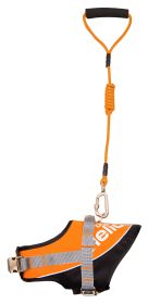 Helios Bark-Mudder Easy Tension 3M Reflective Endurance 2-in-1 Adjustable Dog Leash and Harness (size: small)