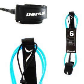 DORSAL Premium Surfboard 6 7 8 9 10 FT Surf Leash - Blue (Color: Blue, size: 9 FT Longboard)