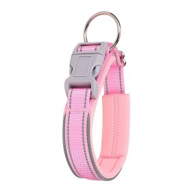 Pet Dog Reflective Polyester Collar (Option: Pink-S)